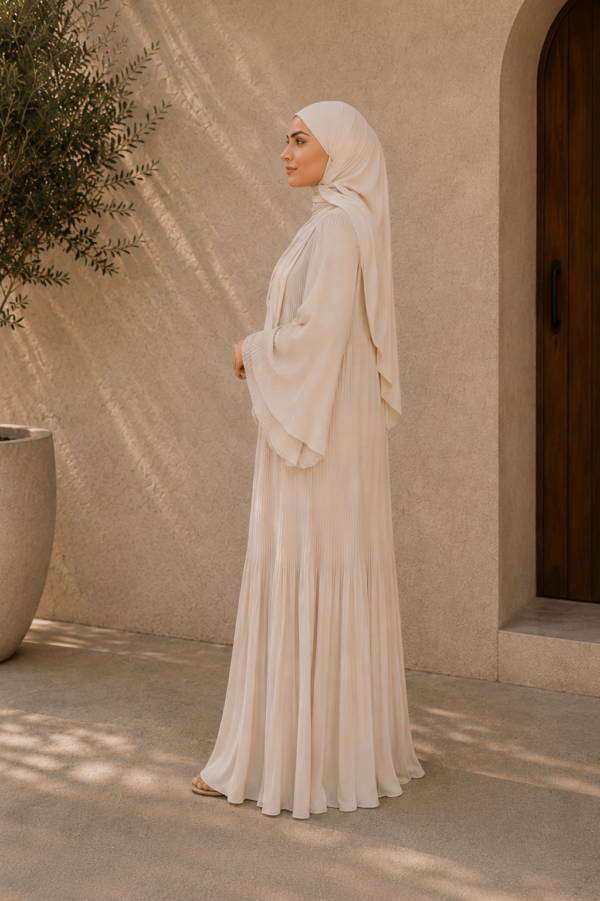 ChatGPT Image Jun 8, 2026, 08_43_36 AM Aya Plissé Dress - Beige