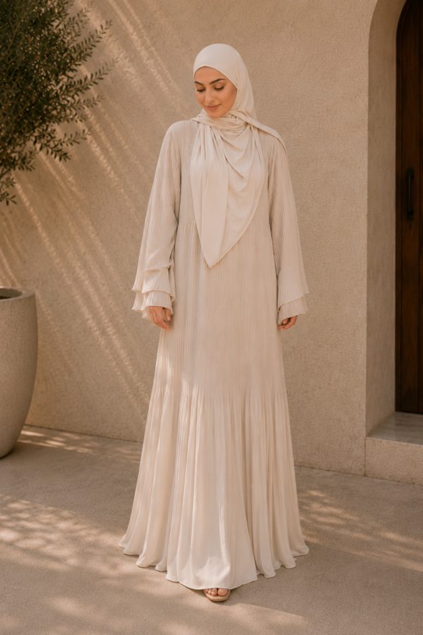 ChatGPT Image Jun 8, 2026, 08_52_41 AM Aya Plissé Dress - Beige