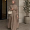 Noura Dress – Mocha Brown
