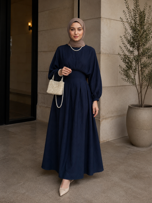Noura Dress - Navy Blue