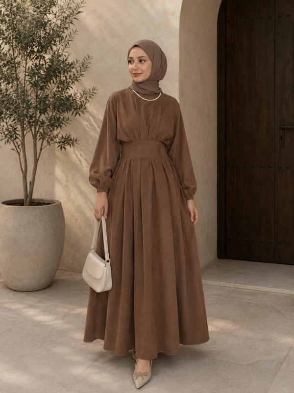 ChatGPT Image 2 juni 2026 13_02_08 Noura Dress - Dark Camel