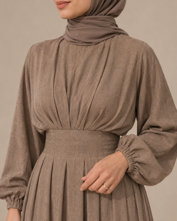Noura Dress – Mocha Brown